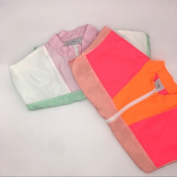 Colorblock Windbreaker with Drawstring Waist - Picture 3 of 6